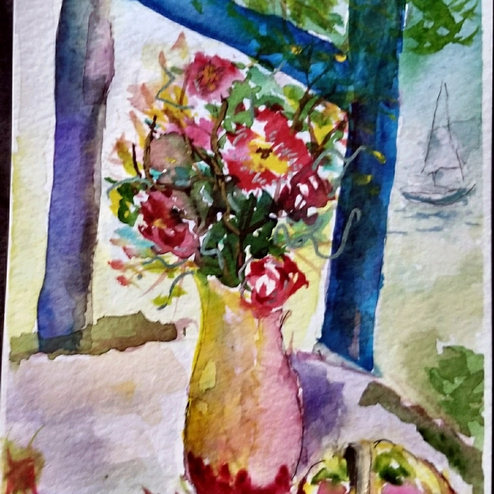 Original Watercolor Print of Flowers